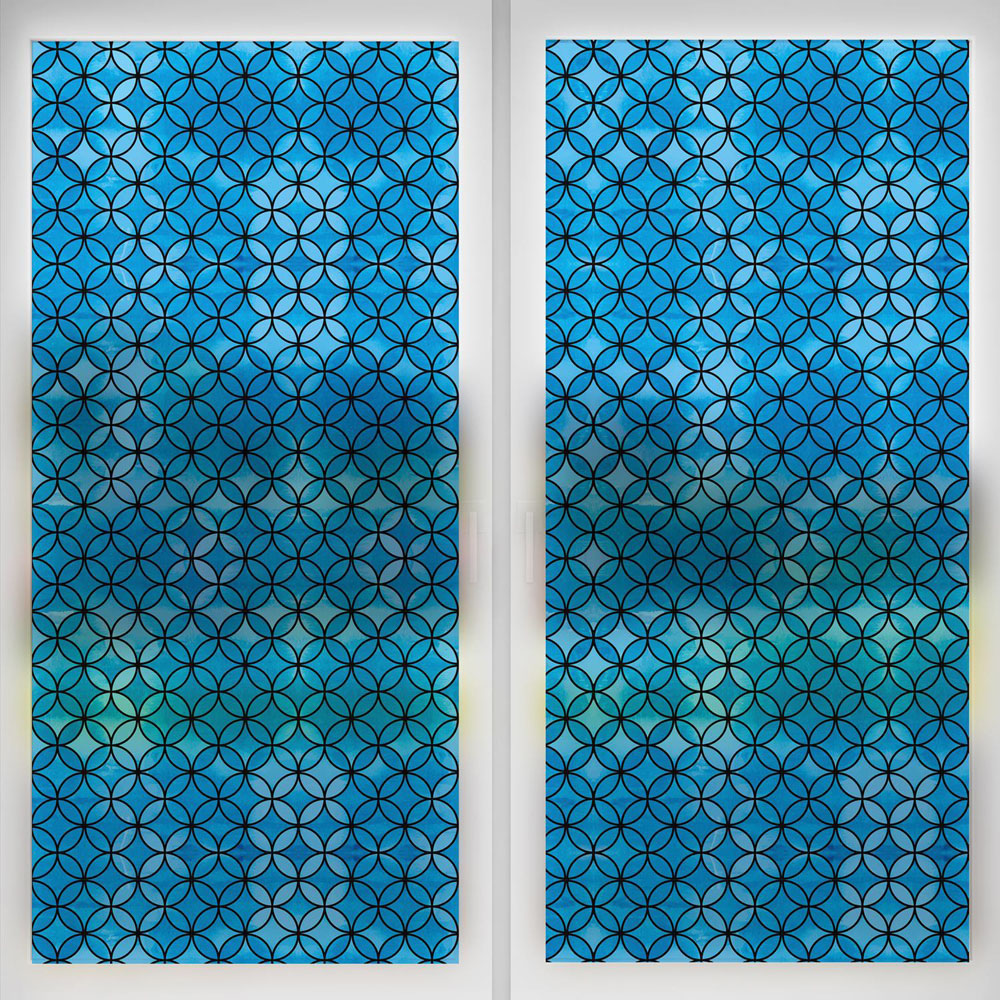 Walplus Circles Pattern Self Adhesive Window Privacy Film 44 x 200cm Image 1