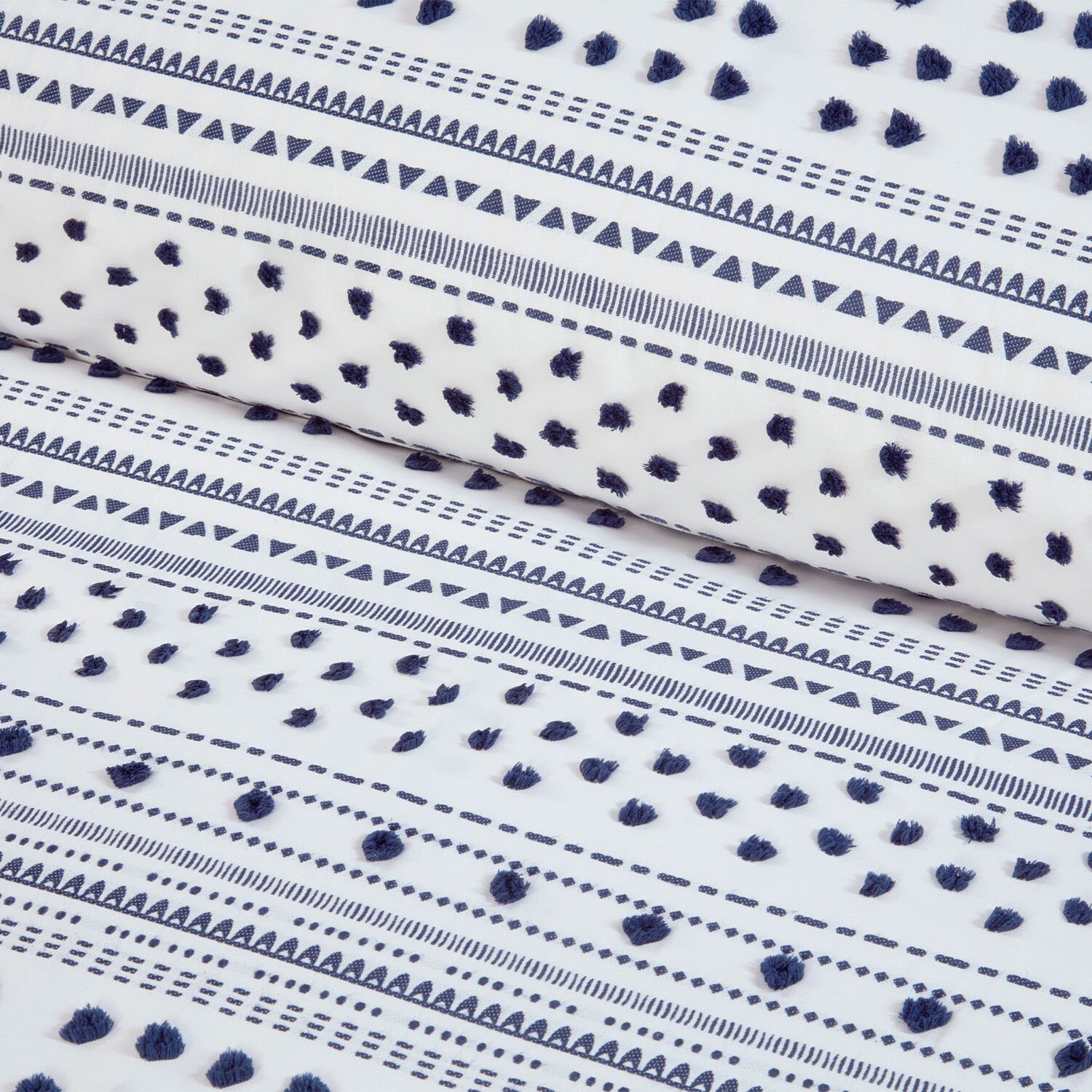 Berkley Duvet Set - Navy and White / Single Image 3