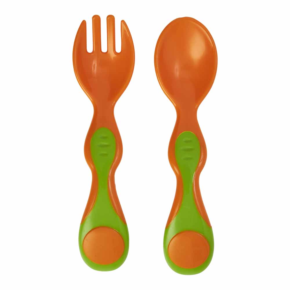 Single Wilko Baby Spoon and Fork Set in Assorted styles Image 3