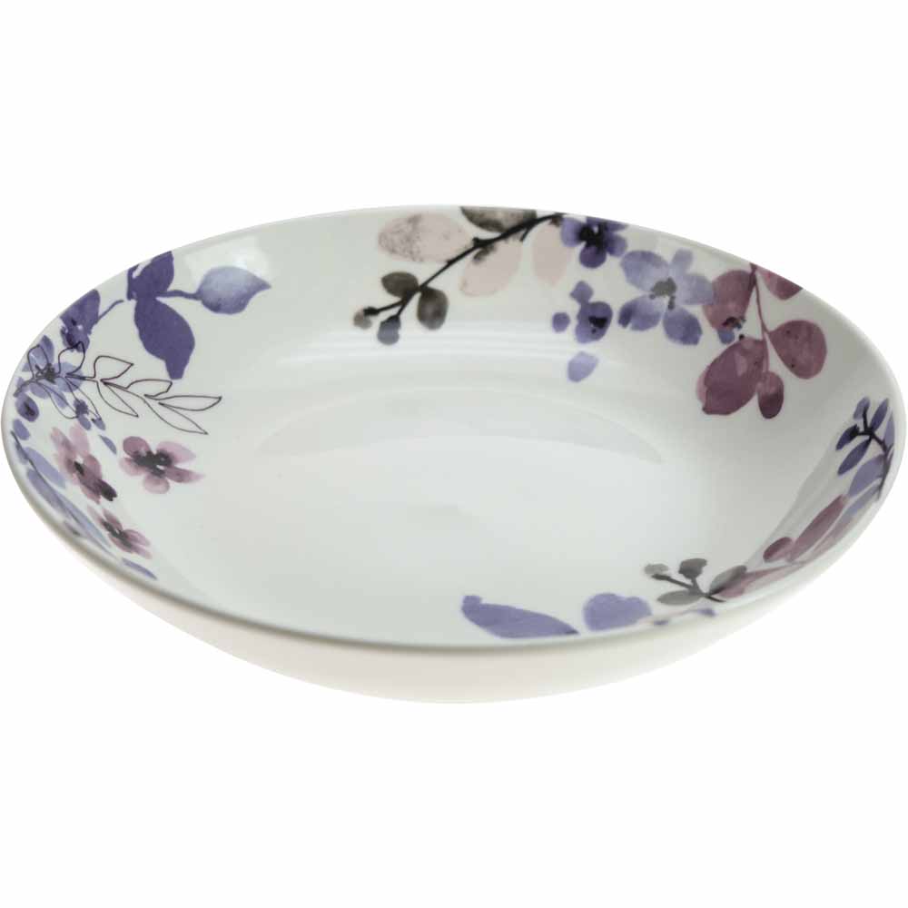 Wilko Midnight Floral Pasta Bowl Wilko