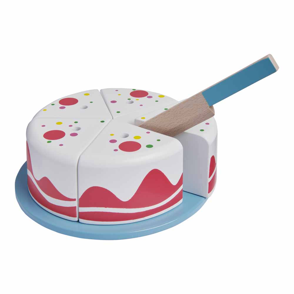 Wilko Let's Pretend Wooden Birthday Cake Wilko