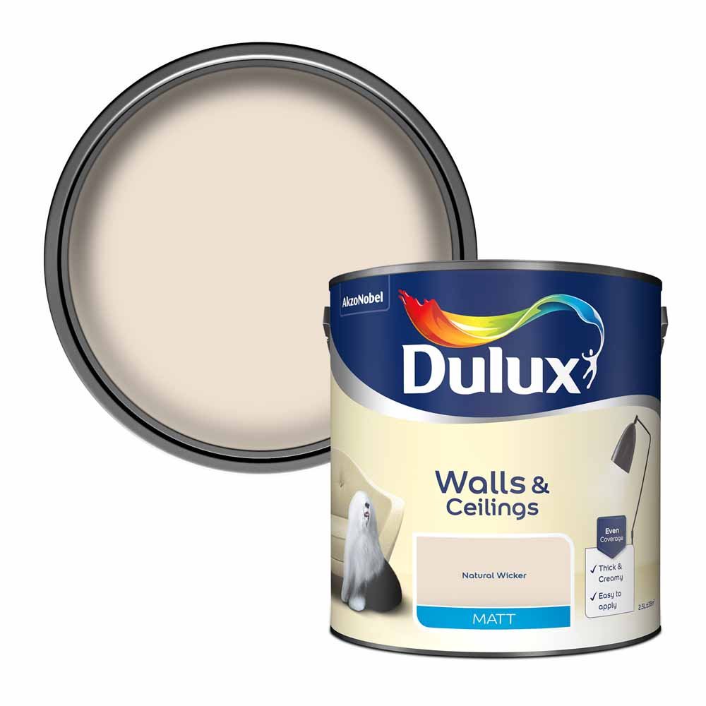 Dulux Natural Wicker Matt Emulsion Paint 2.5L Image 1