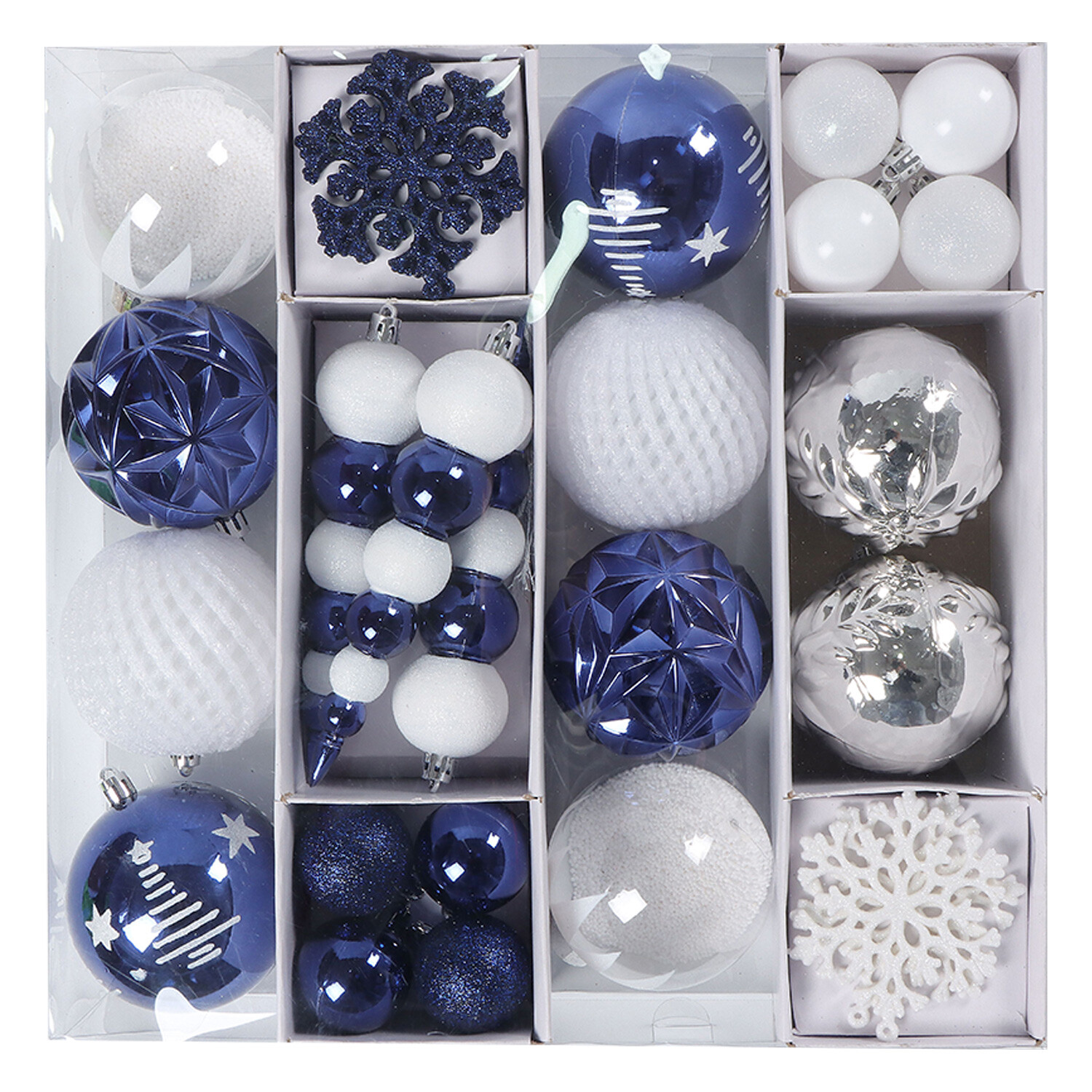 Pack of 25 Midnight Fantasy Baubles - Navy Image