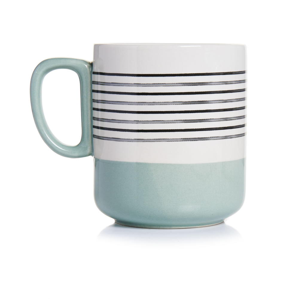 Wilko Mug Striped Blue Image