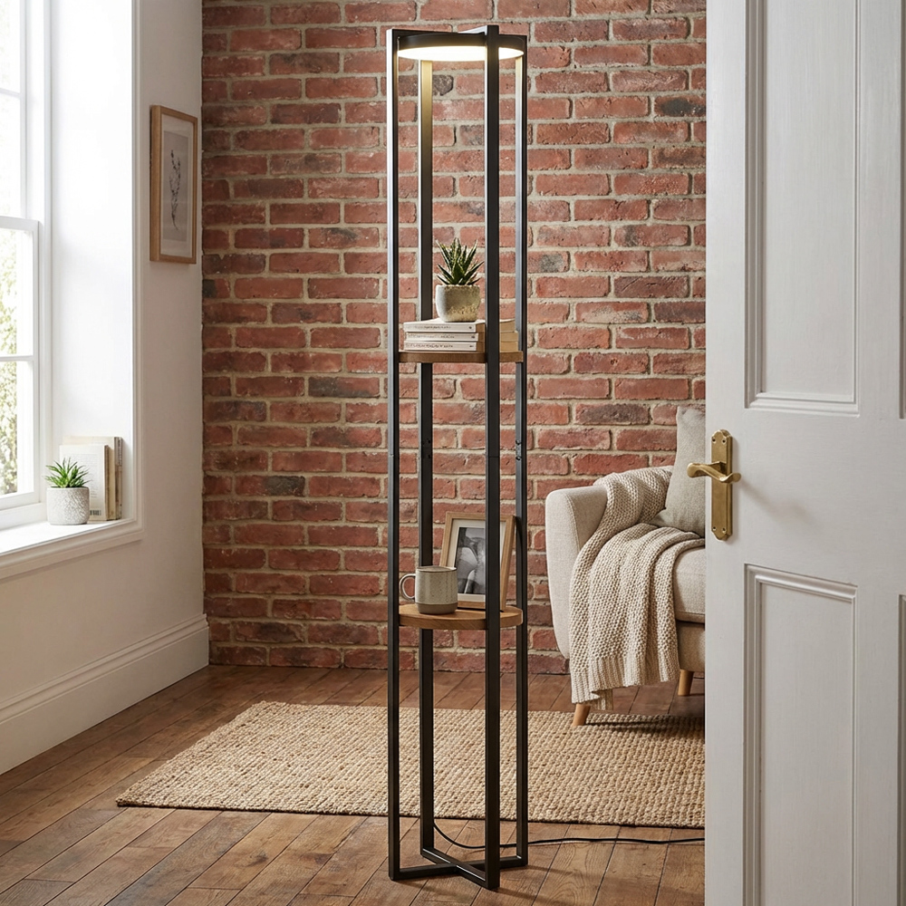 Harlow LED Shelf Floor Lamp Image 4