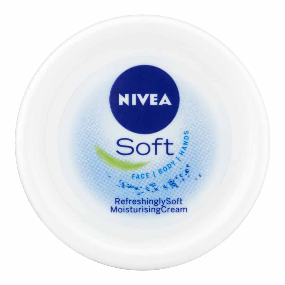 Nivea Soft Moisturiser Cream for Face Hands and Body 25ml Image 1