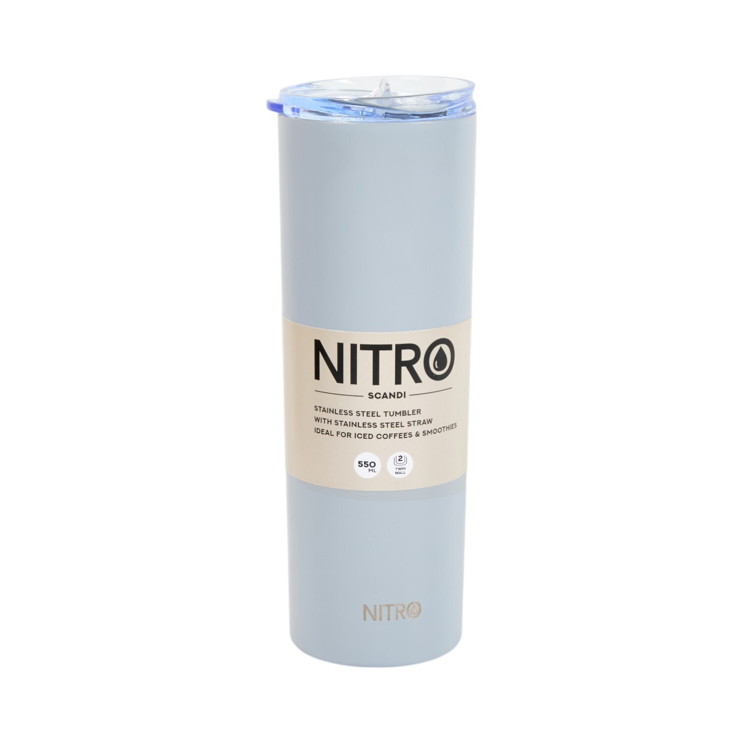 Nitro Scandi Stainless Steel Tumbler with Straw Image 3