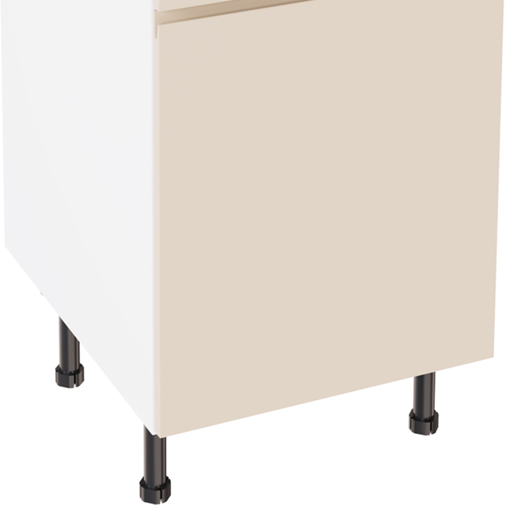 Kitchen Kit J-Pull Gloss Cashmere Drawerline Base Cabinet 500mm Image 3