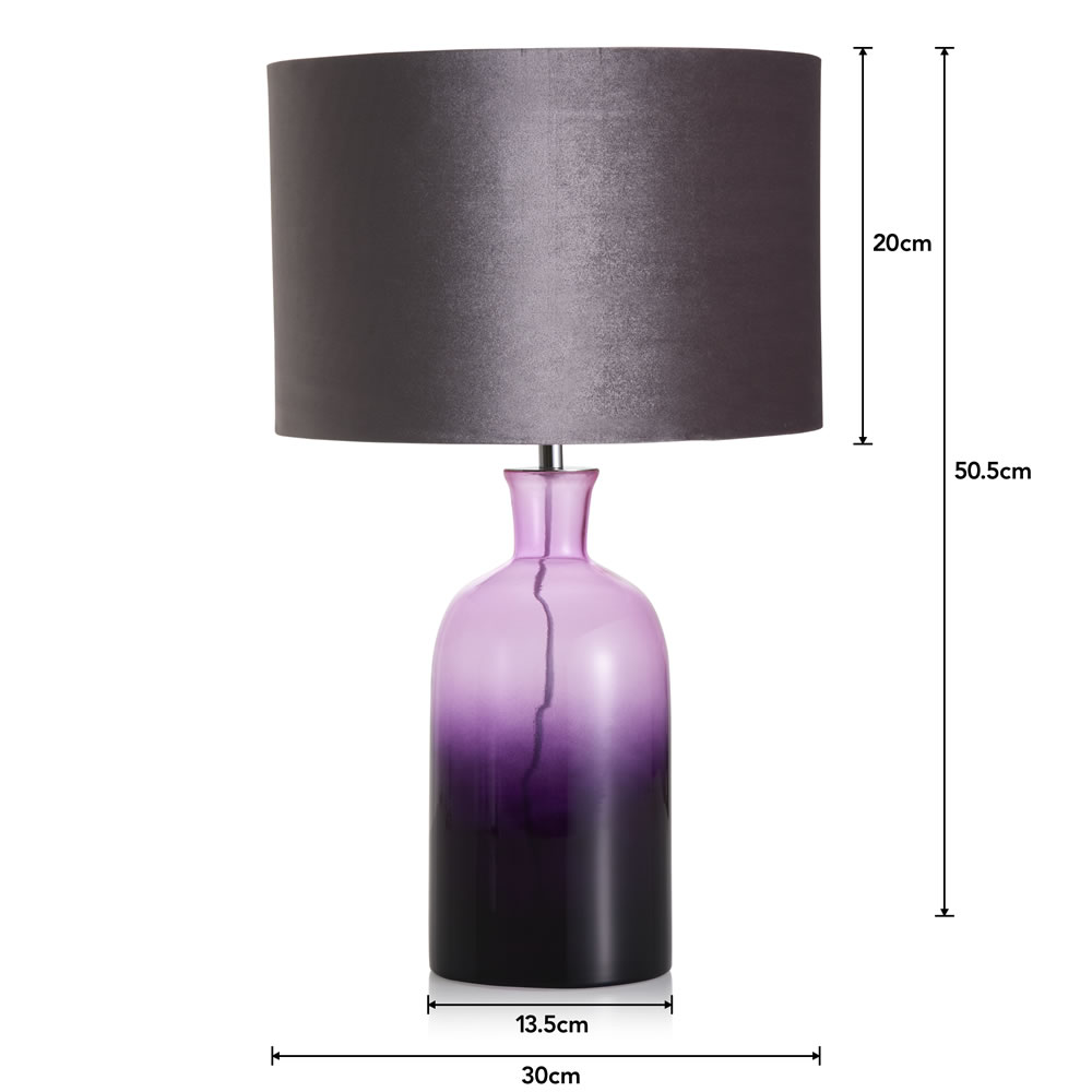 Wilko Purple Ombre Table Lamp Image 5