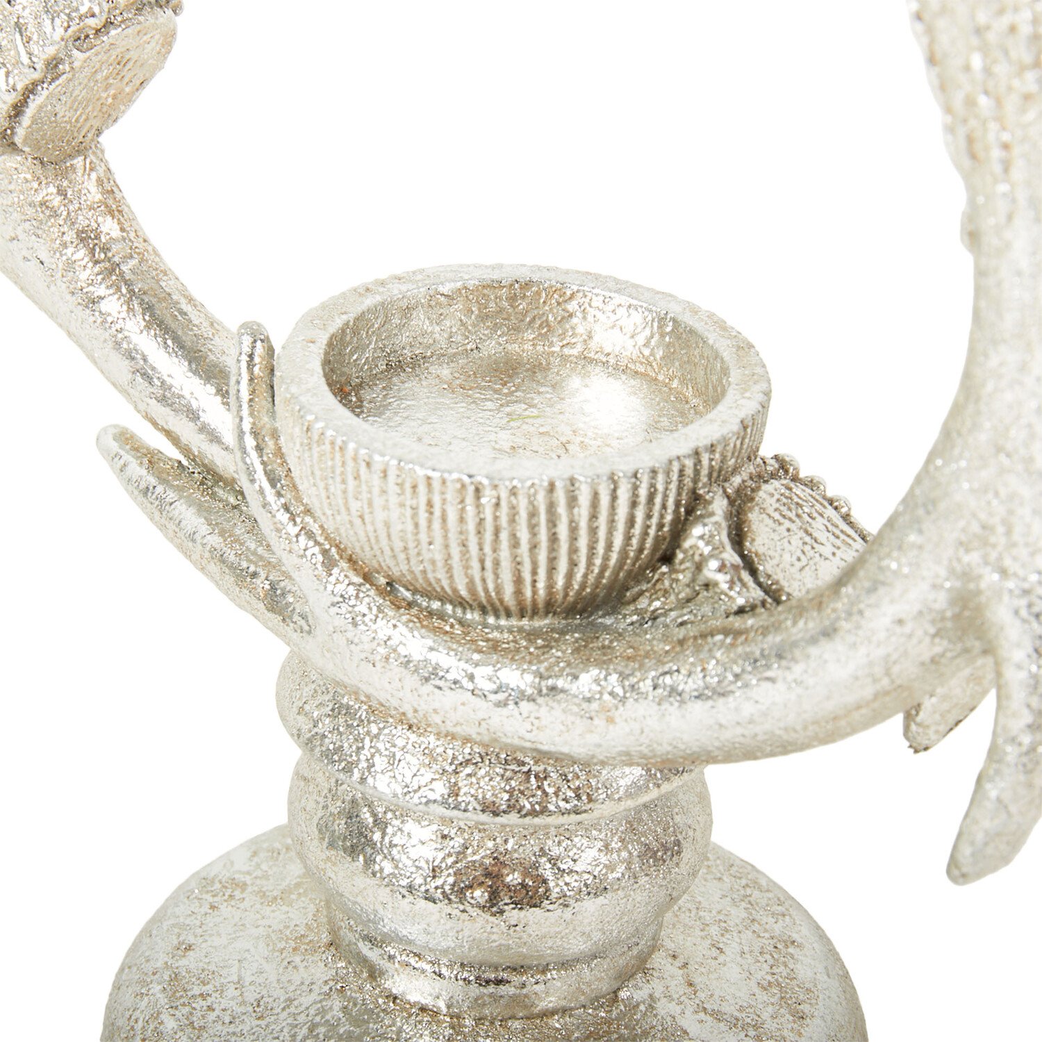 Antler Candle Holder Silver - Silver Image 3