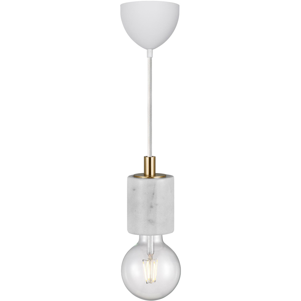 Nordlux Siv E27 White Marble Pendant Kit Image 3