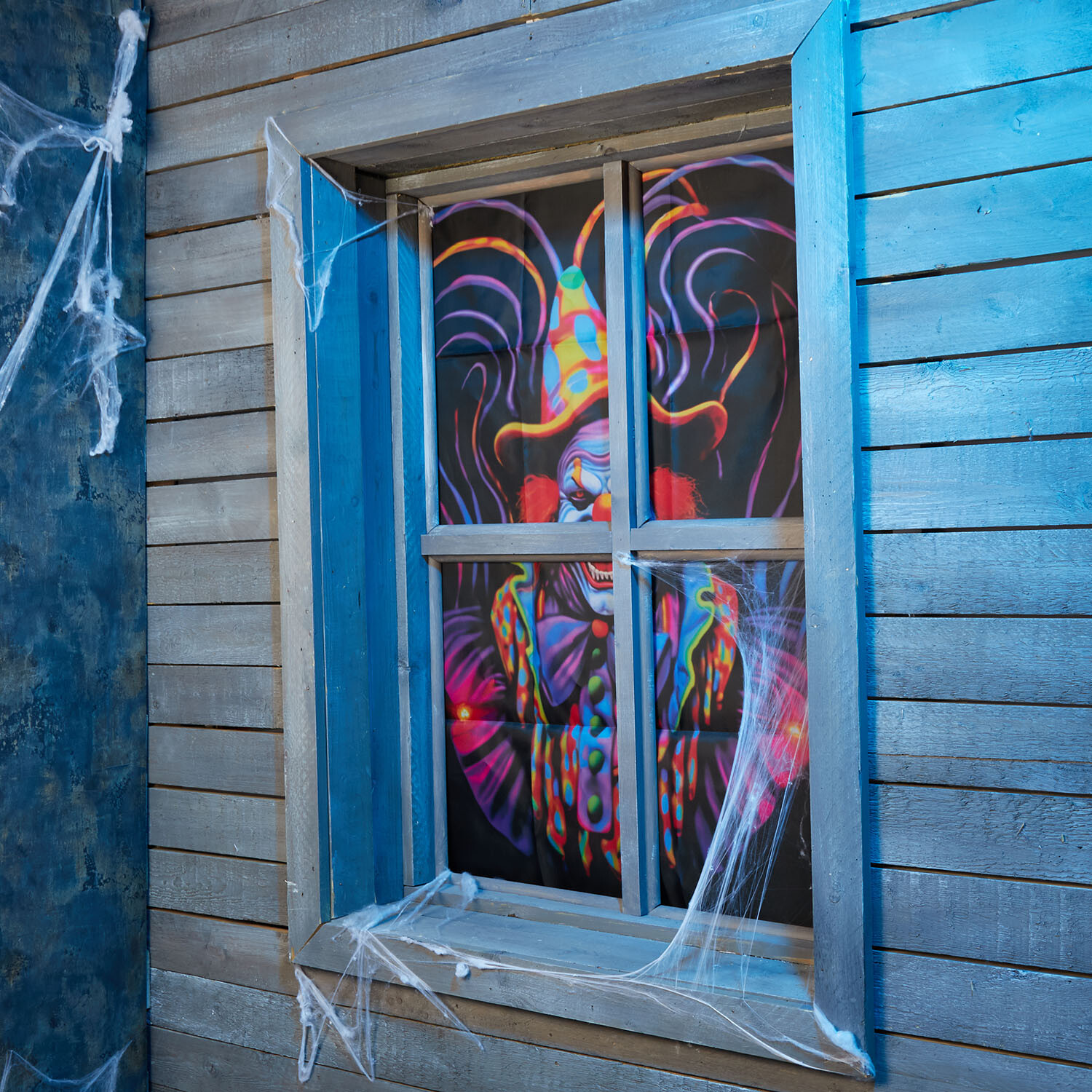 Halloween Clown Window Decor Multicolour Image 2
