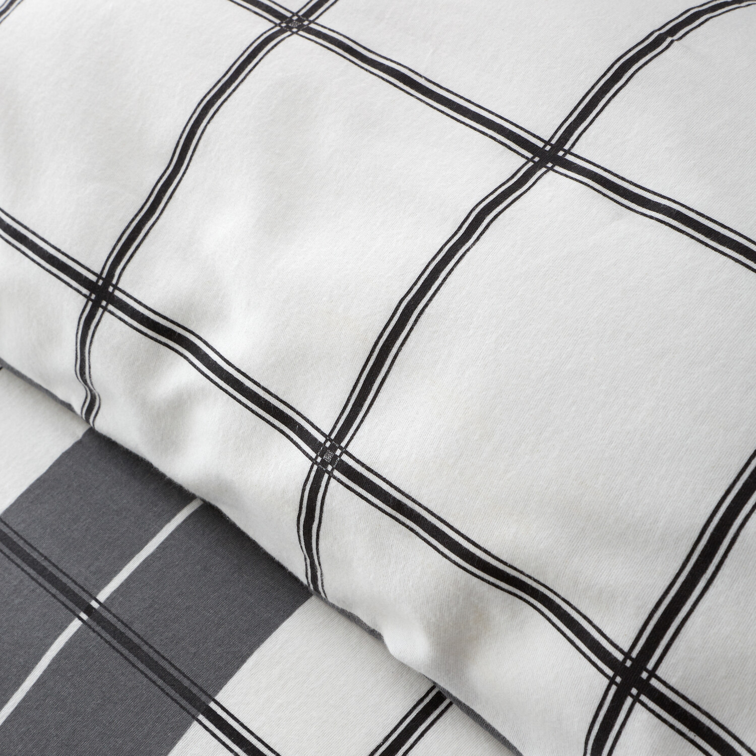 Finlay Check Duvet Set - Charcoal / Single Image 3