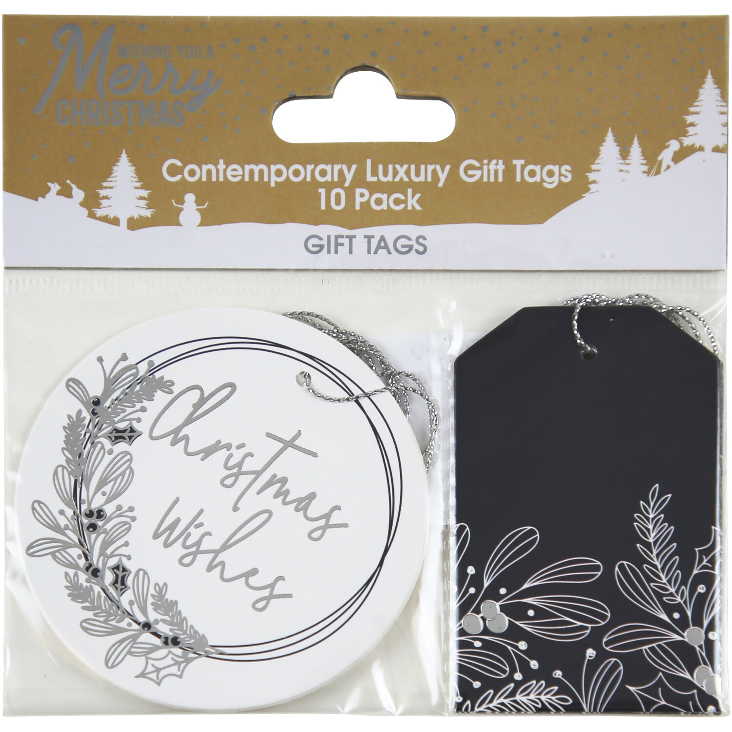 Pack of 10 Navy Contemporary Luxury Gift Tags - Navy Image