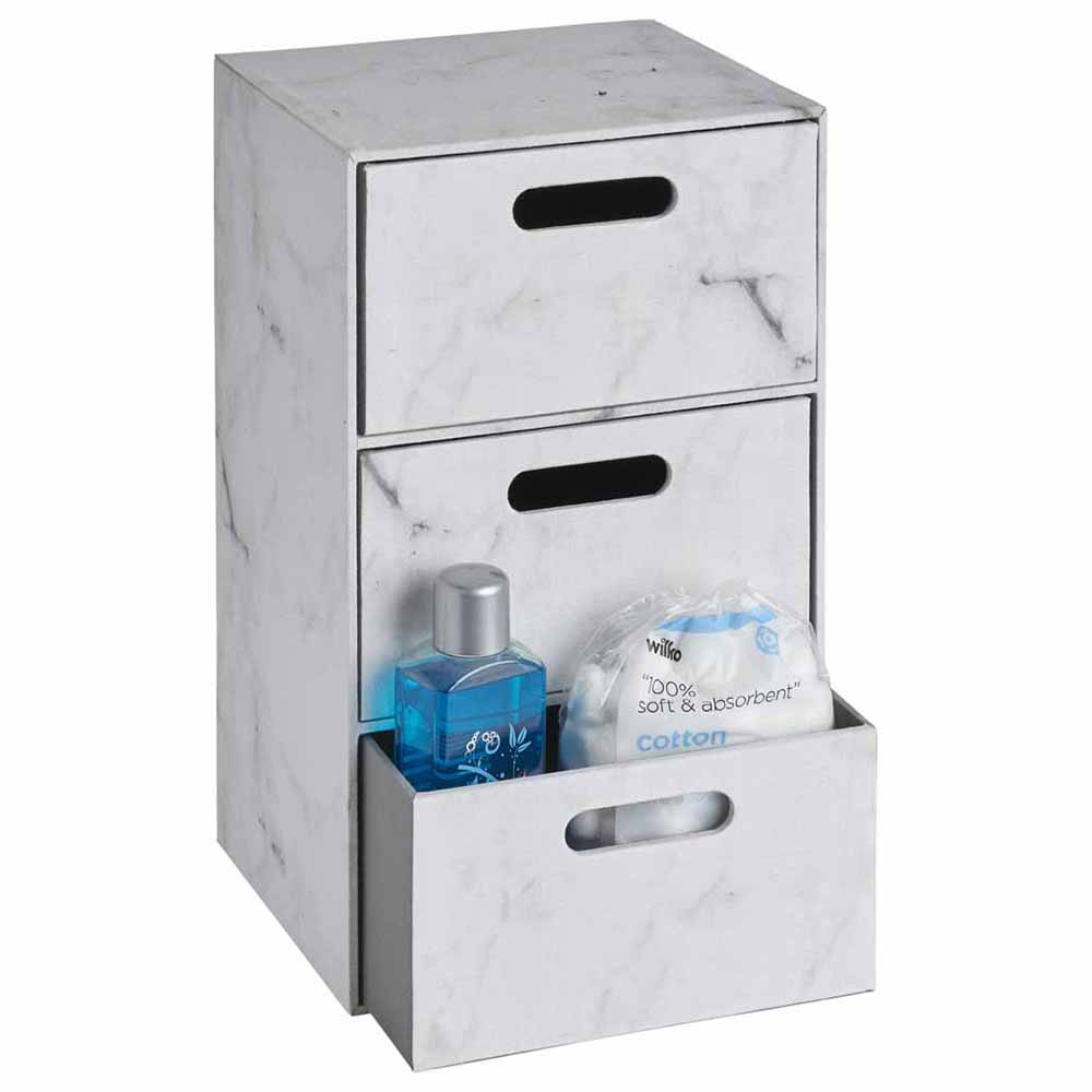 Wilko Marble 3 Drawer Unit Wilko