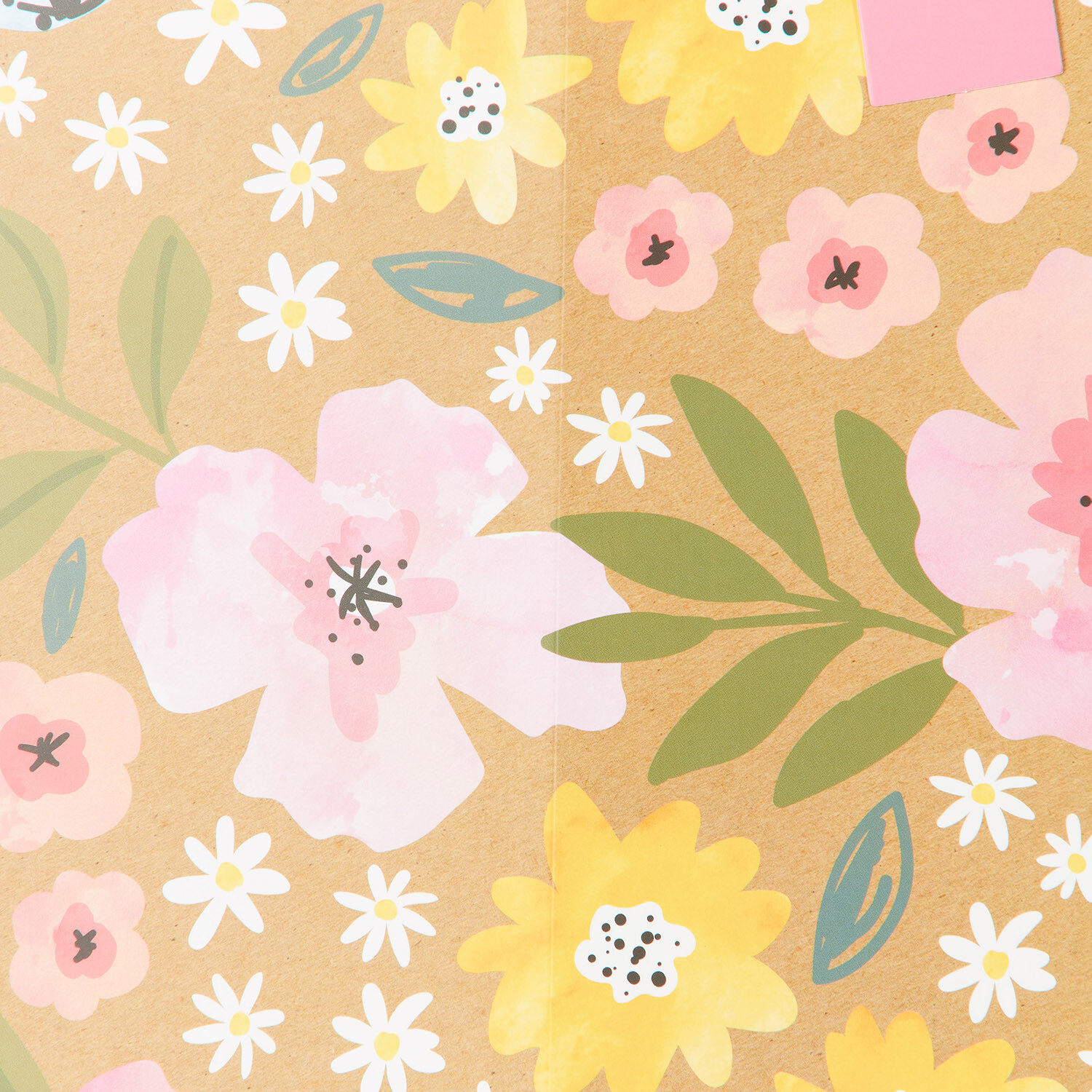 Floral Kraft Large Vase Gift Bag Multicolour Image 3