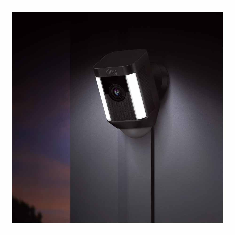 Ring Spotlight Wired Security Camera Black Image 2