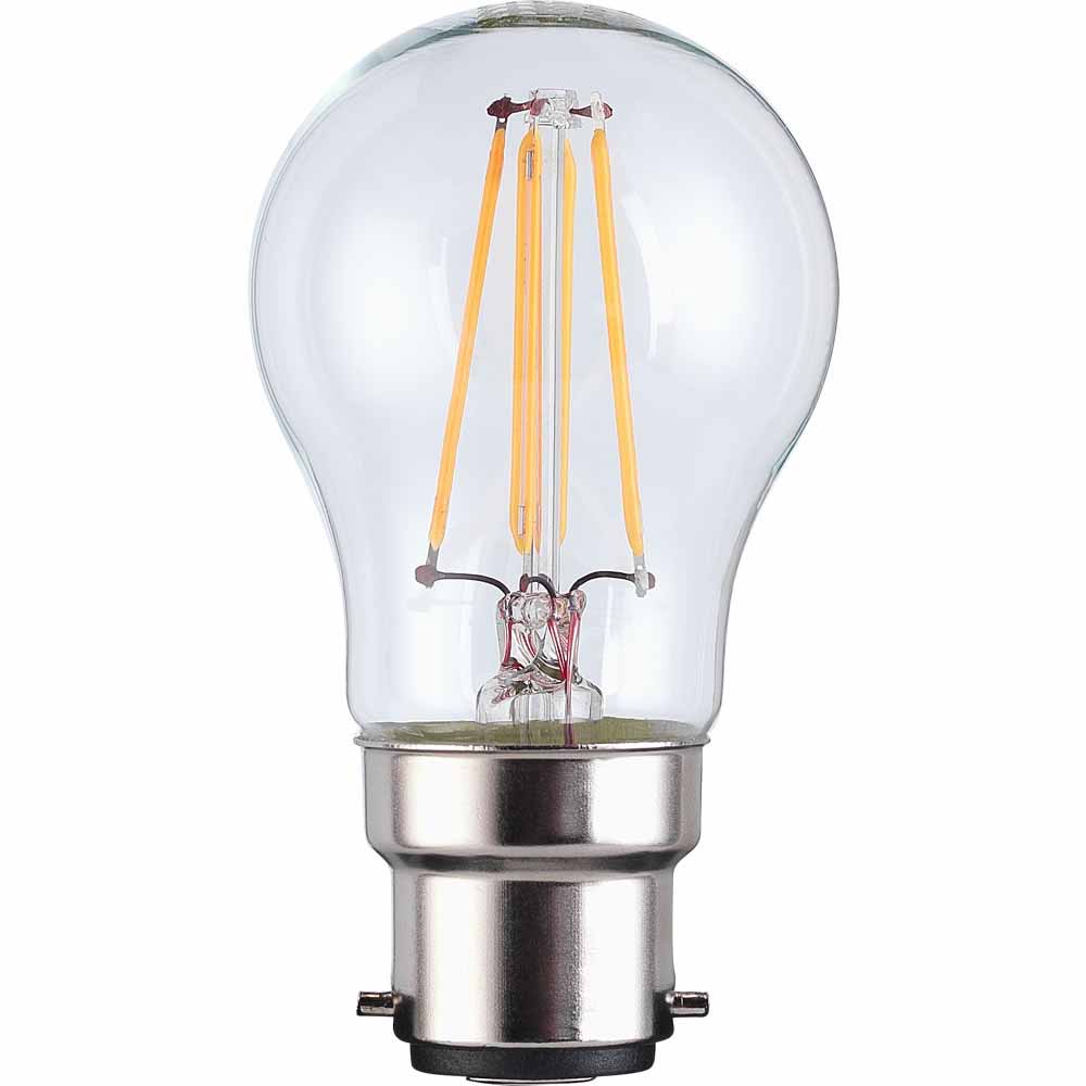 Wilko 1 Pack B22/BC LED Filament 470 Lumens Round Light Bulb