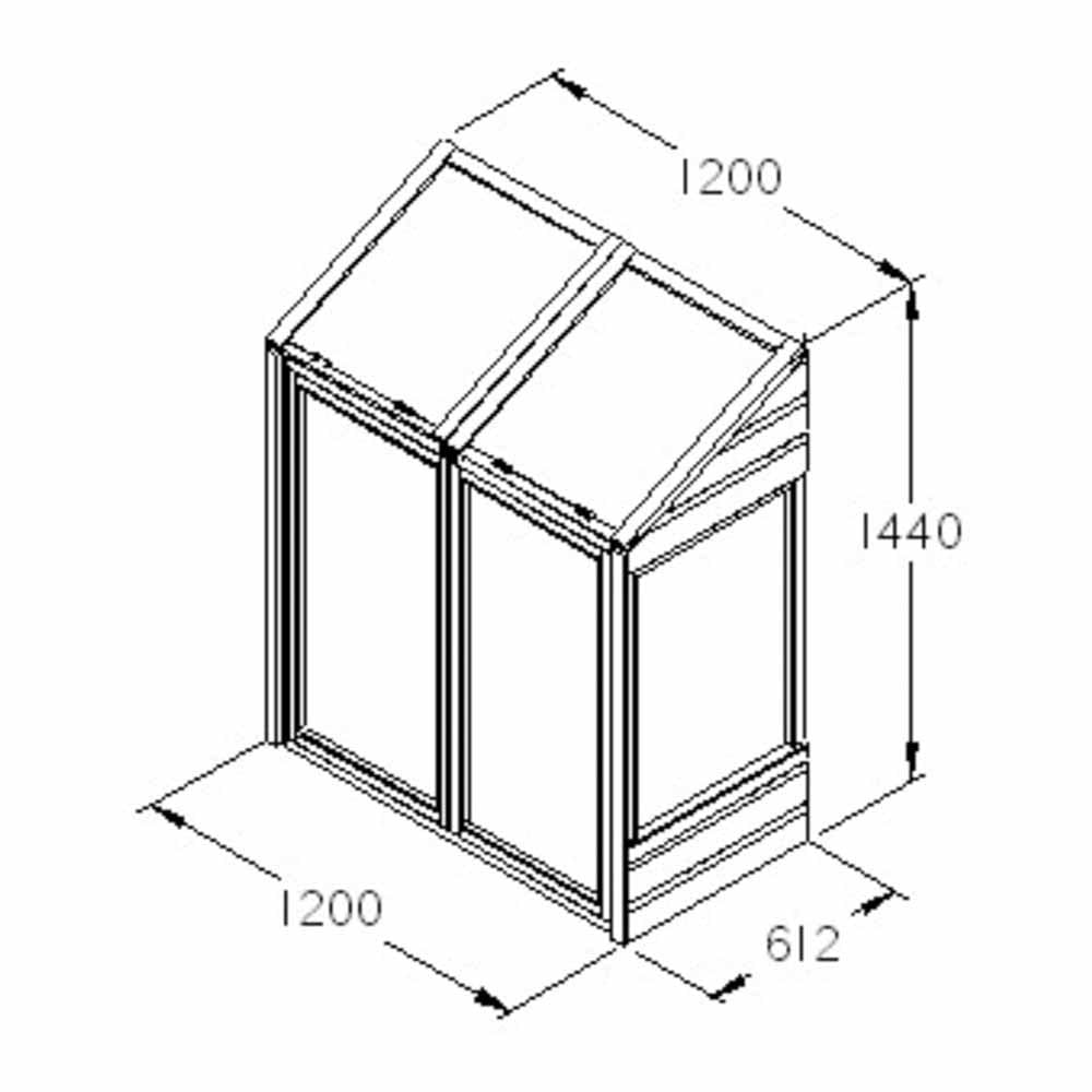 Forest Garden Softwood 4 x 2ft Mini Greenhouse Image 9