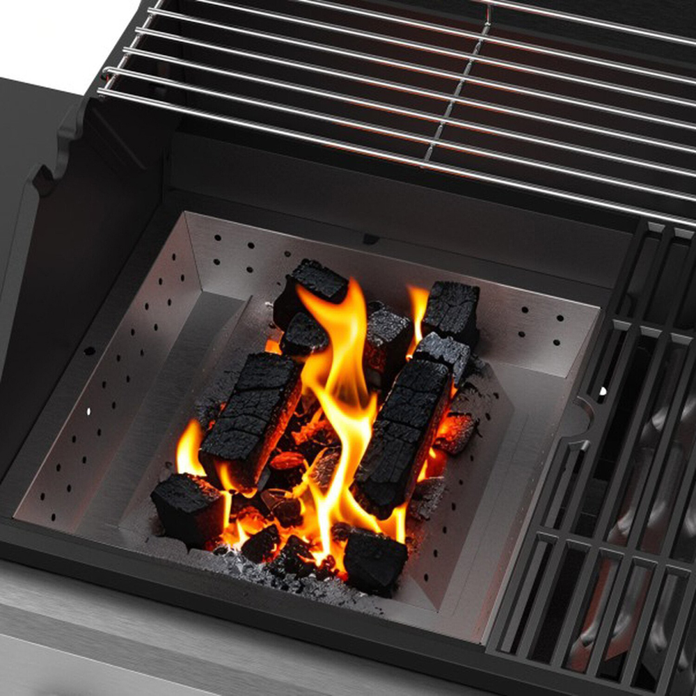 Black Darwin Duo Gas and Charcoal BBQ Image 8