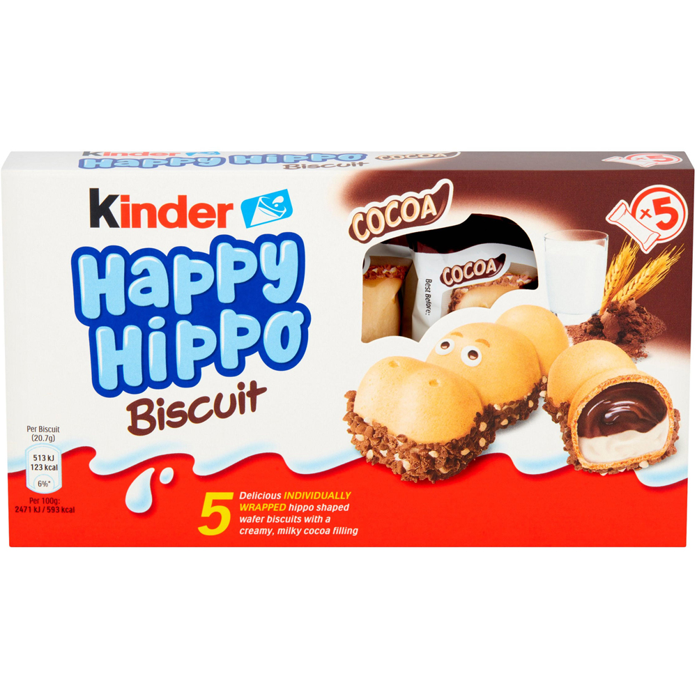 Kinder Happy Hippo Biscuit 5 Pack Image