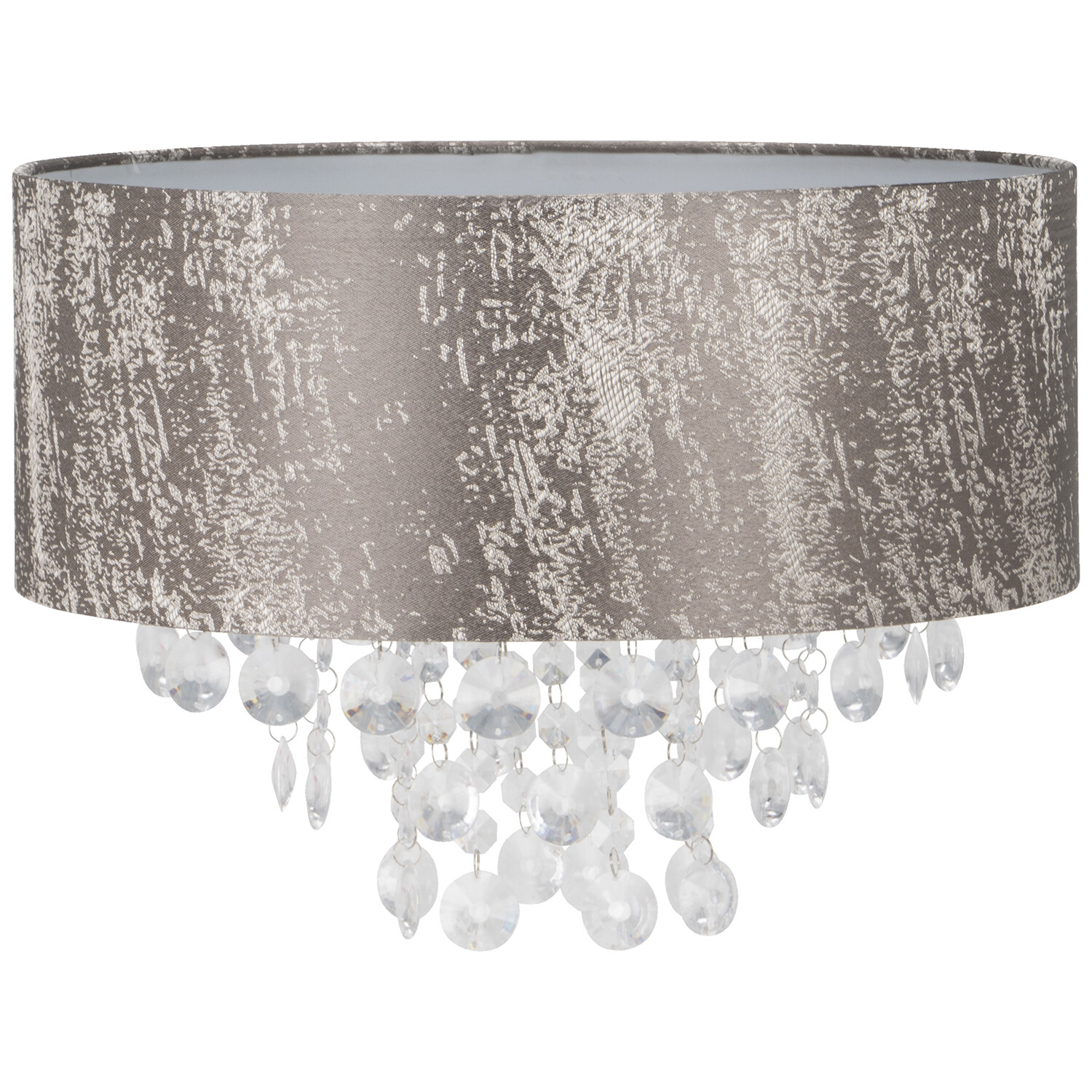 Grey Distressed Jewel Droplet Lamp Shade Image 1