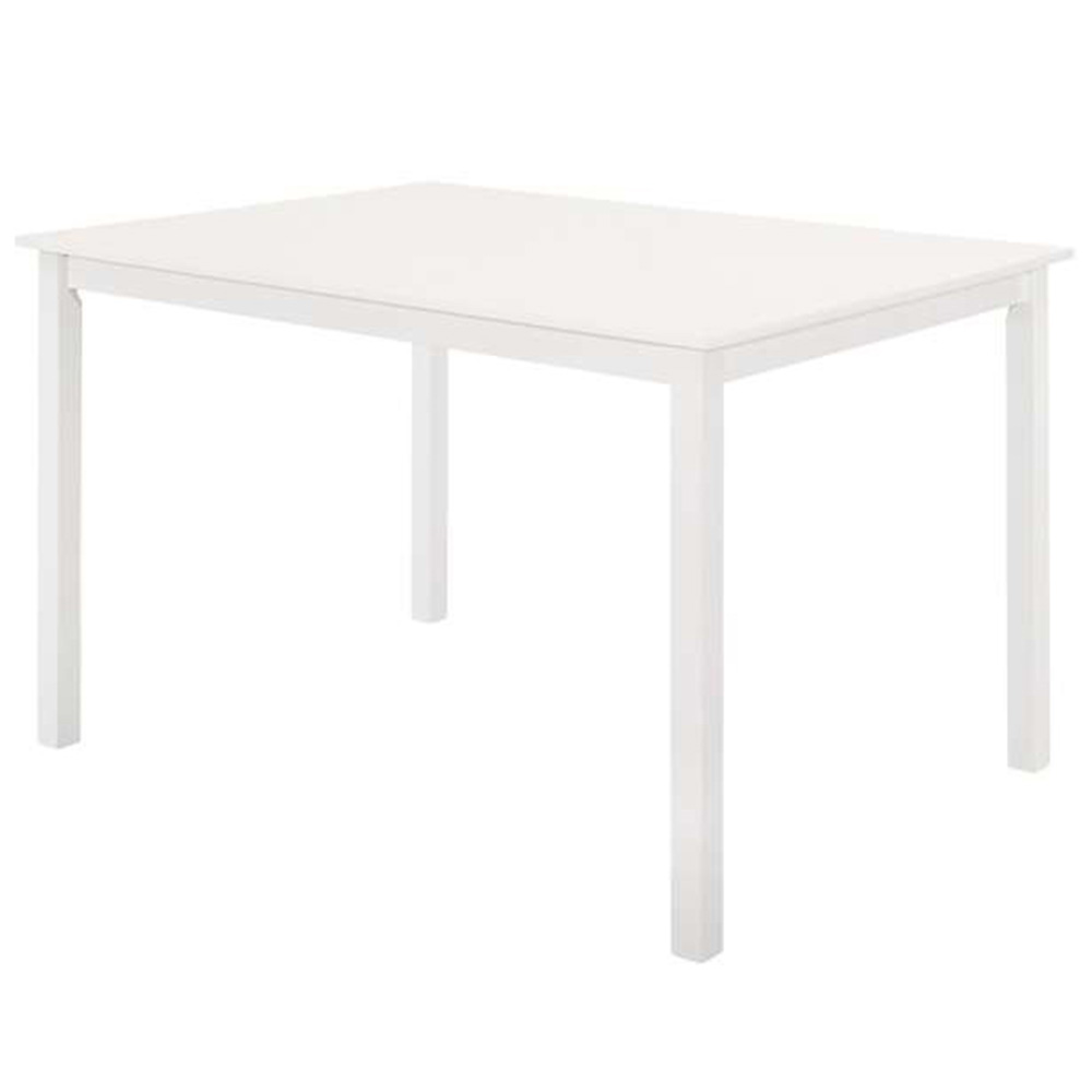 Cottesmore 4 Seater Rectangle Dining Table Bright White Image 2