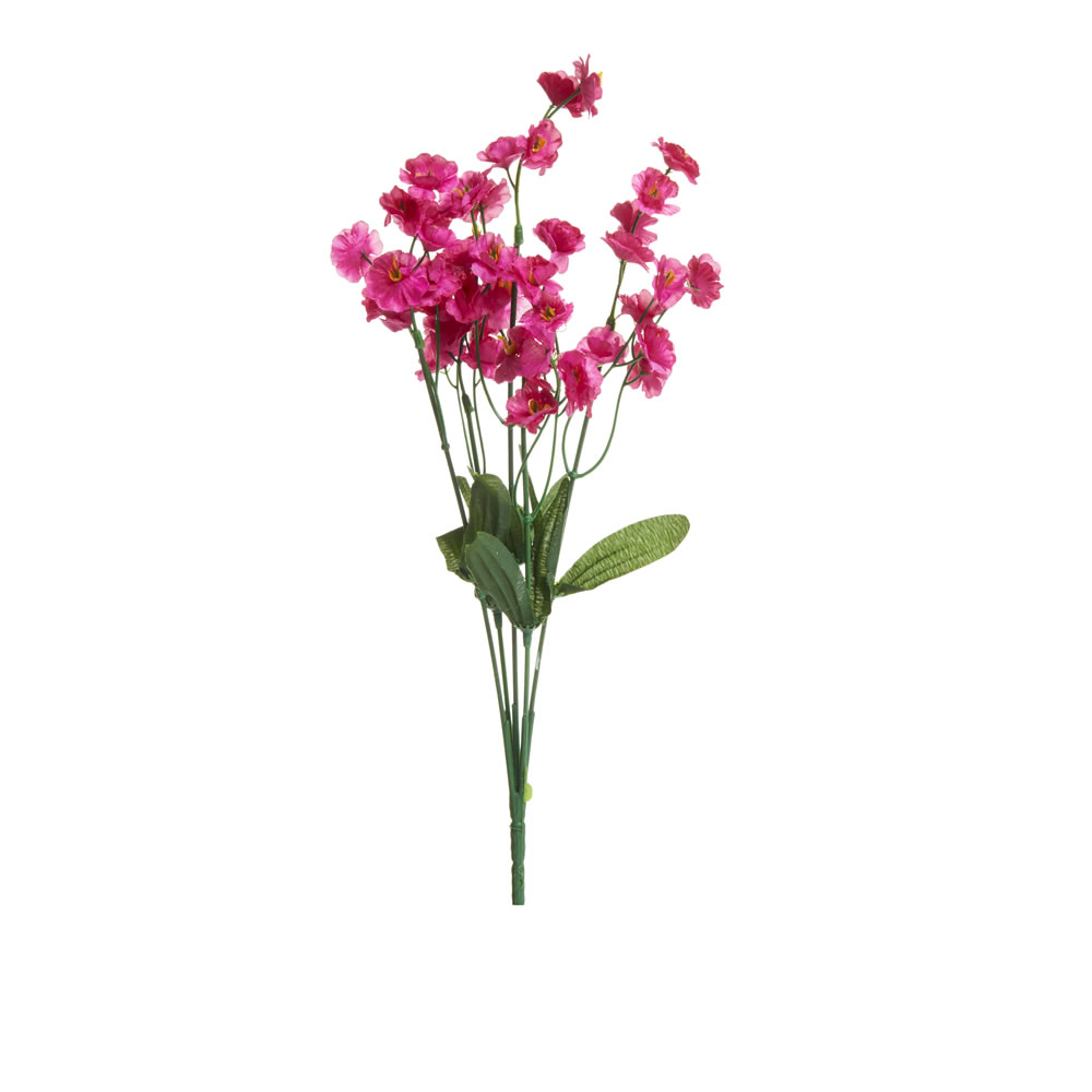 Wilko Dark Pink Gypsophila Bunch of Artificial Flowers Image