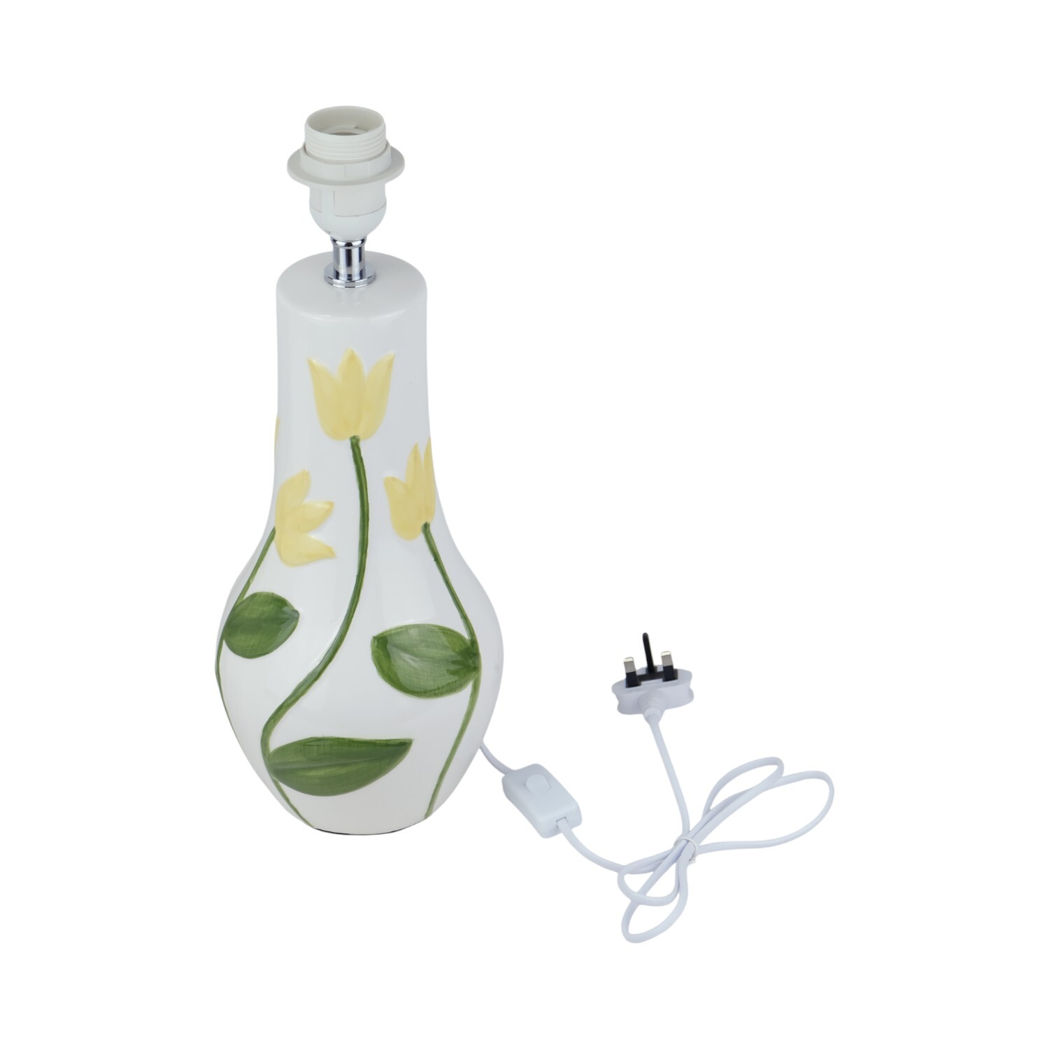 Tulip Embossed Table Lamp White Image 4