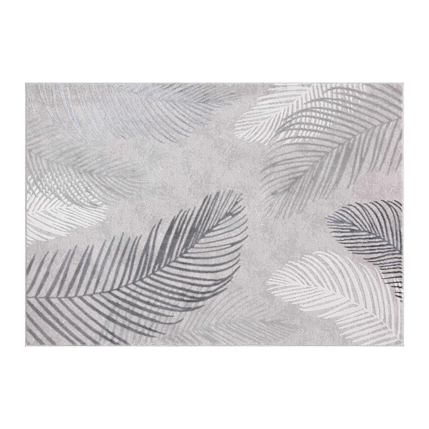 Contemporary Leaf Sunset Rug - Grey / 230cm Image 1