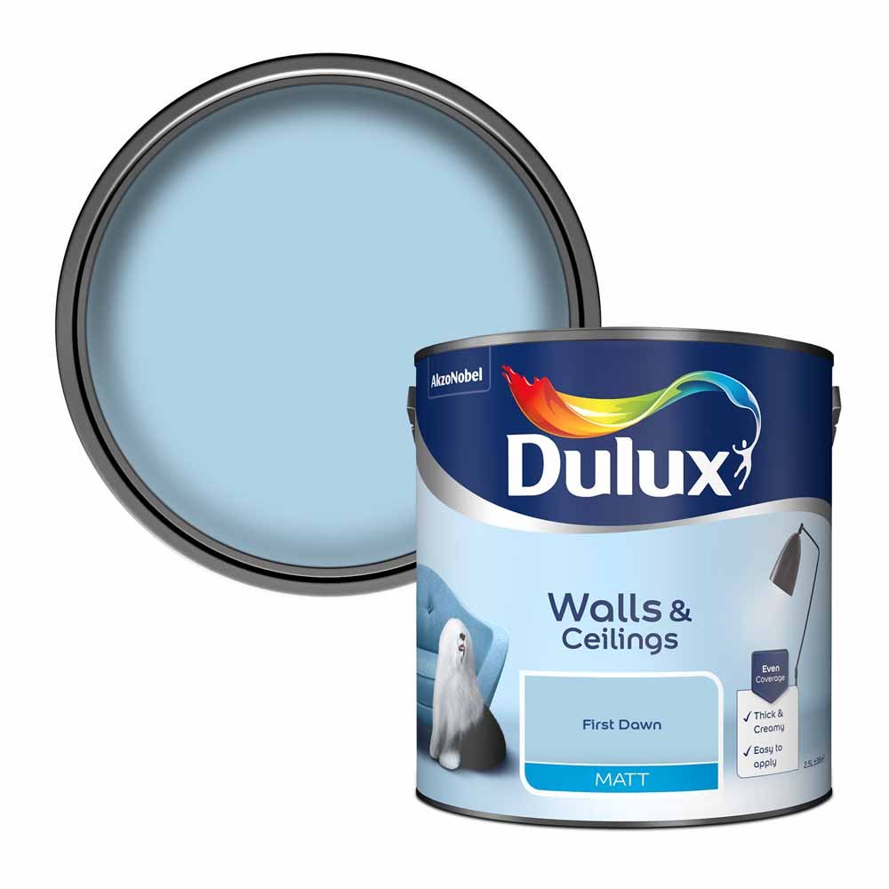 Dulux Walls & Ceilings First Dawn Matt Emulsion Paint 2.5L Image 1