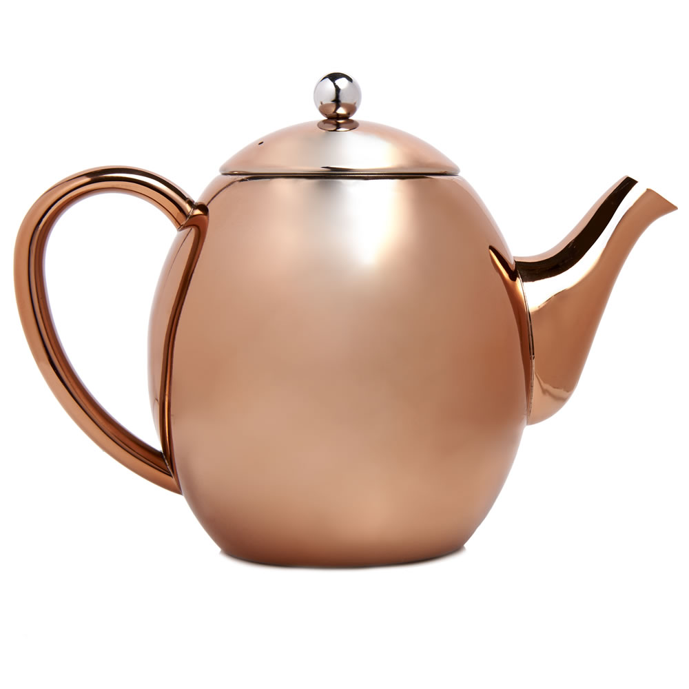Wilko 1L Copper Effect Teapot Image