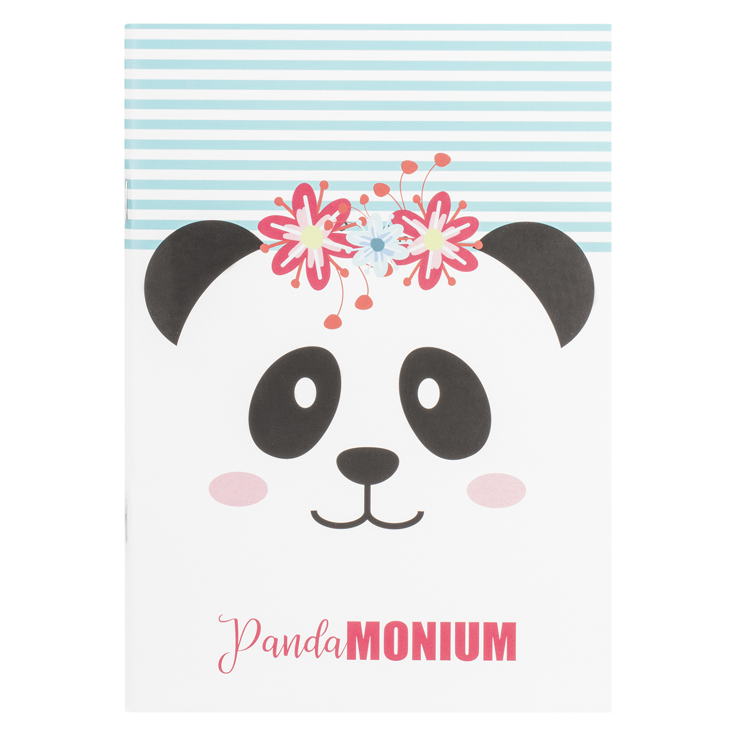Panda Striped Notebook - A6 Image 1