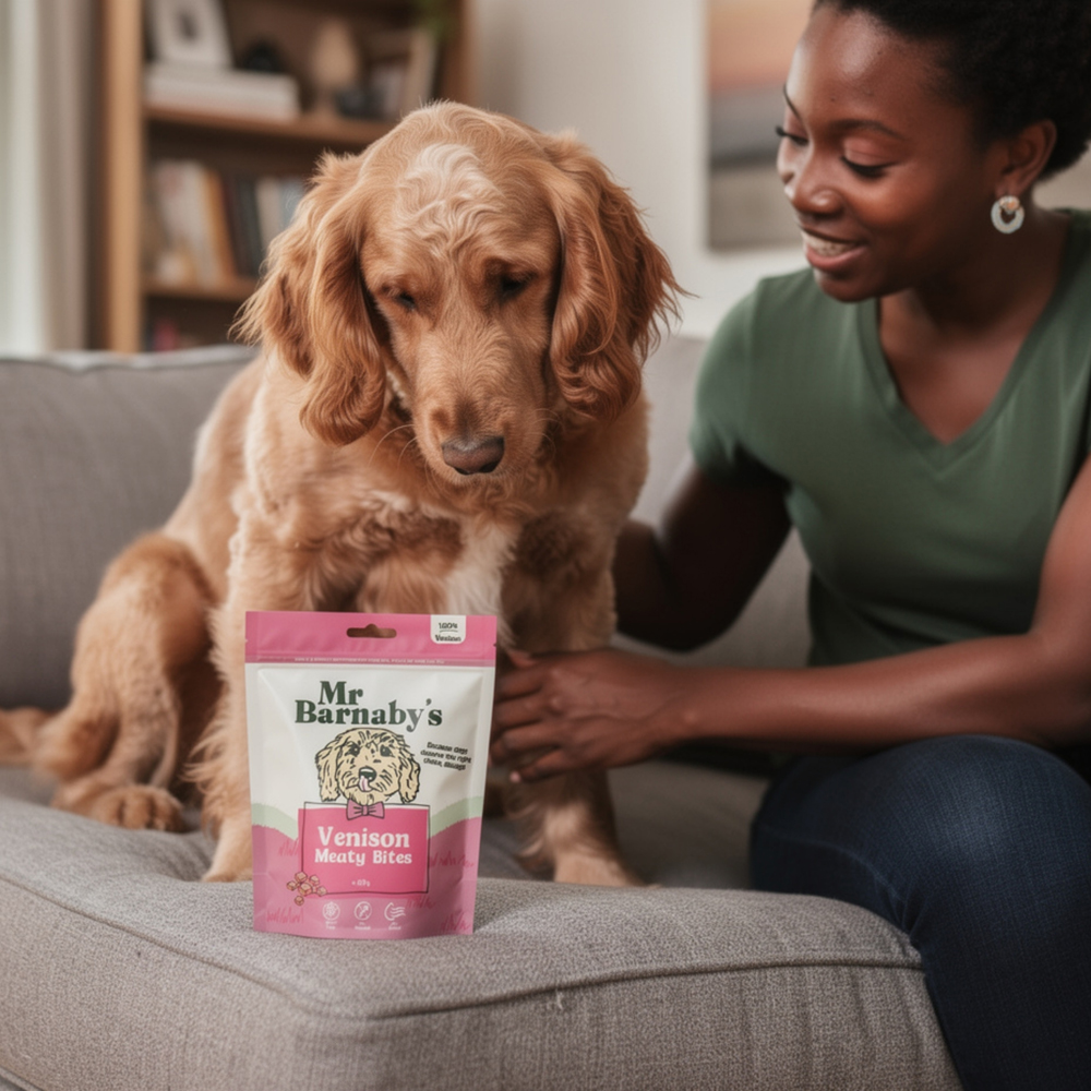 Mr Barnaby's Venison Meaty Bites Dog Treats 80g 4 Pack Image 3
