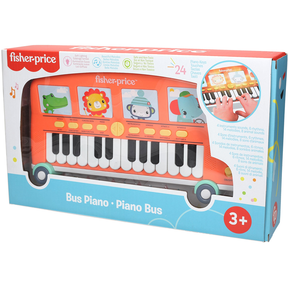 REIG Fisher Price Orange Bus Piano Keyboard Image 5