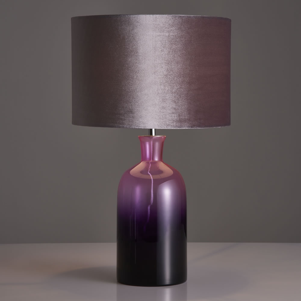 Wilko Purple Ombre Table Lamp Image 2