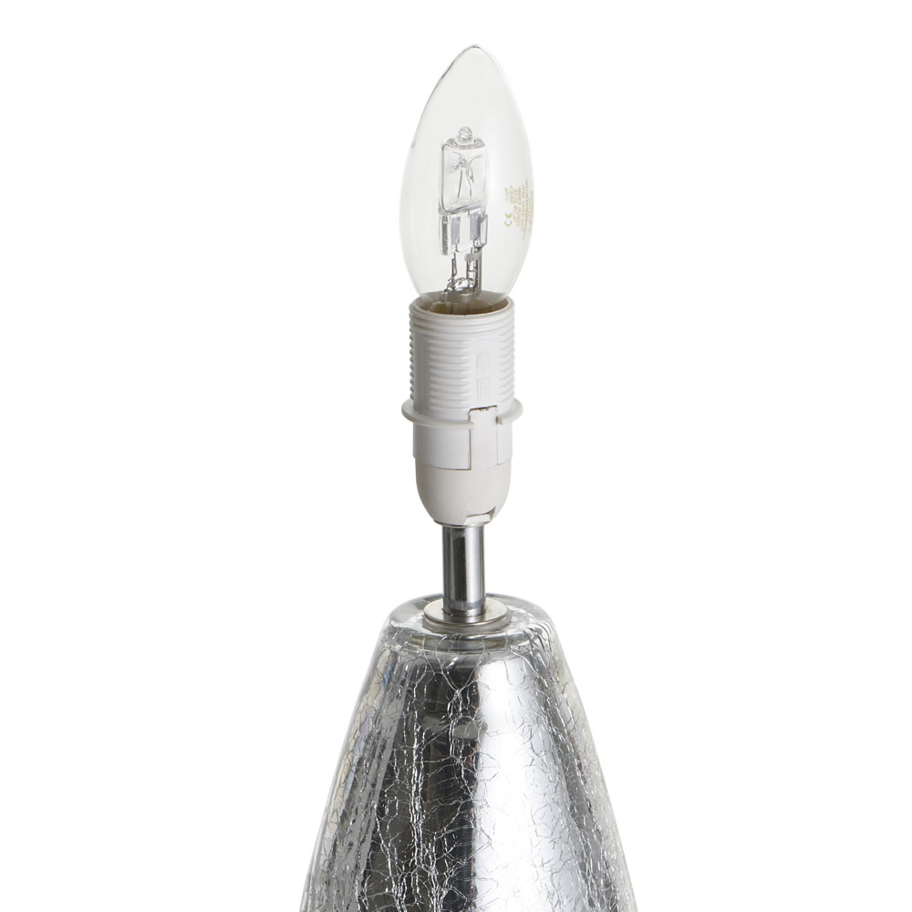 Wilko Isabelle Silver Table Lamp Image 4