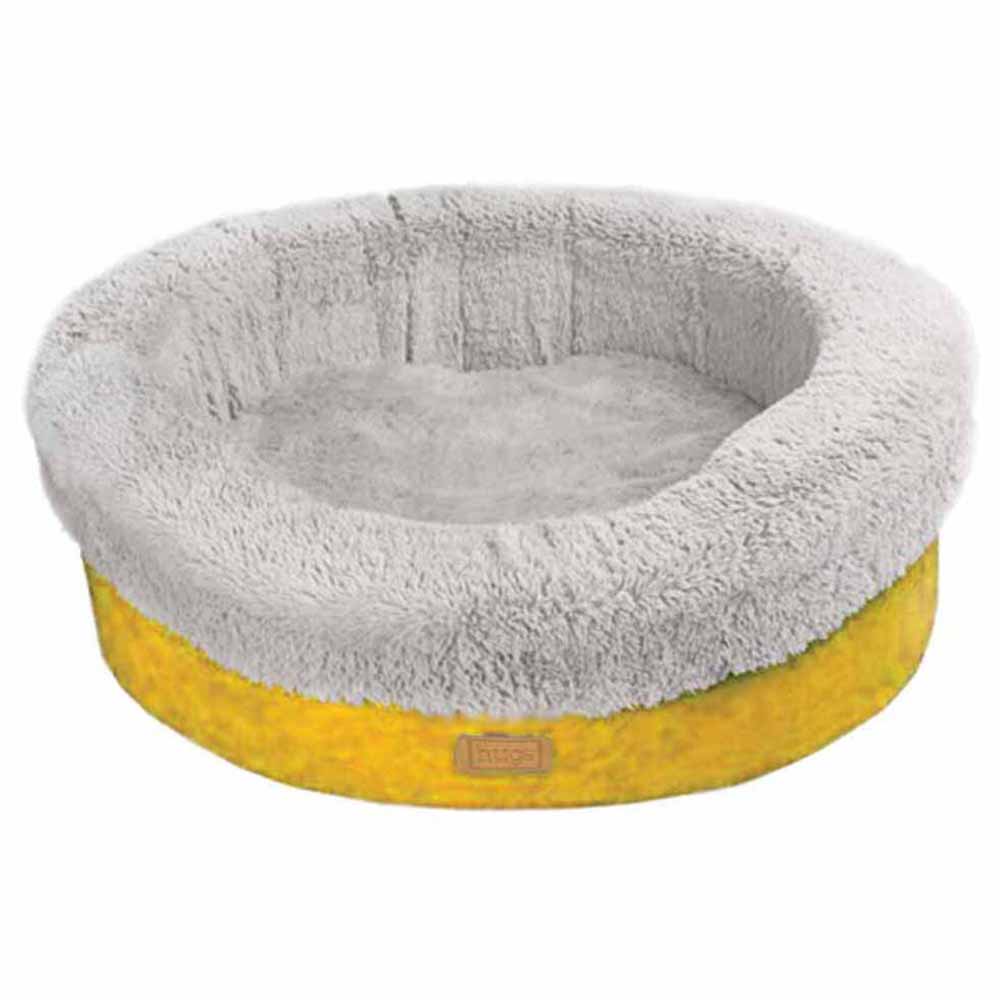 Deluxe Donut Dog Bed Mustard 80x25cm Image