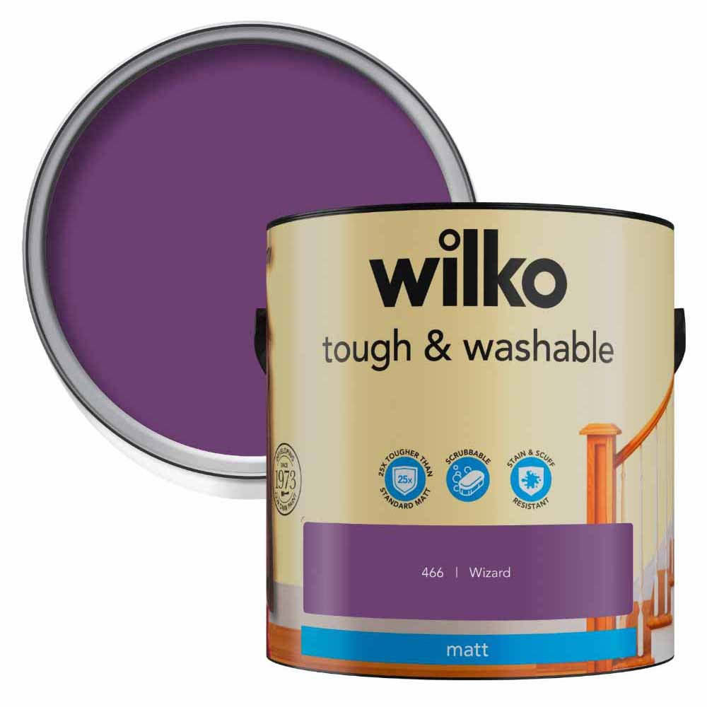 Wilko Tough & Washable Wizard Matt Emulsion Paint 2.5L Image 1