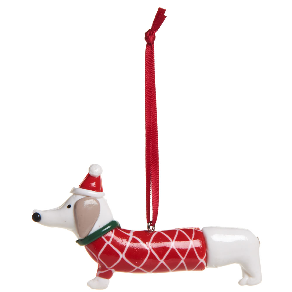 Wilko Alpine Home Sausage Dog Christmas Tree Decoration Wilko