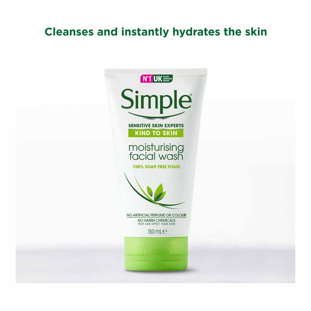 Simple Kind To Skin Moisturising Facial Wash Case of 6 x 150ml Image 4