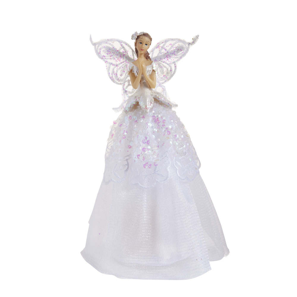 Wilko Magical White Fairy Christmas Tree Topper Image 1