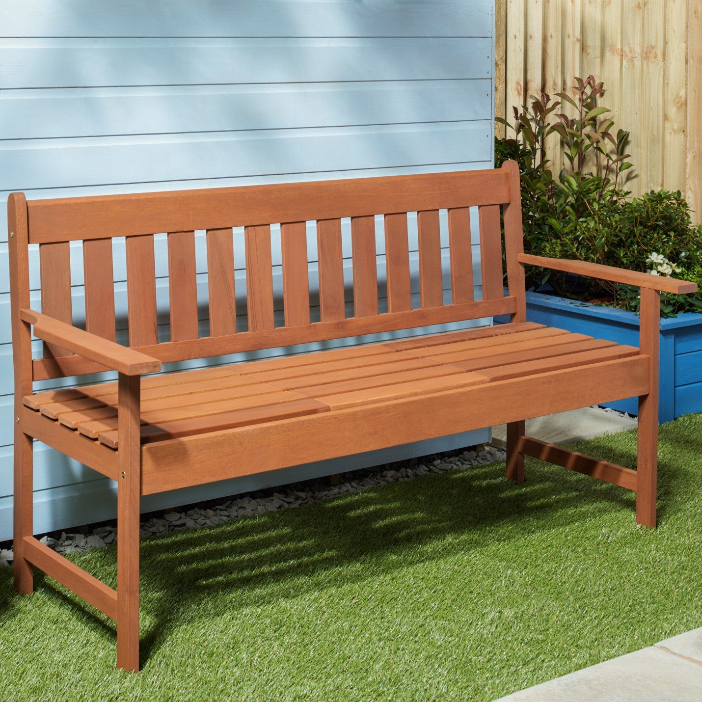 Verona Bench with Table - Brown Image 1