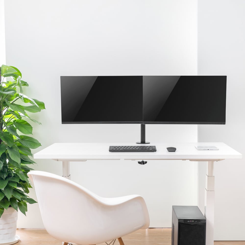 ProperAV 13 to 32 Inch Dual Swing Arm Full Motion Desk Top Monitor Mount Image 5
