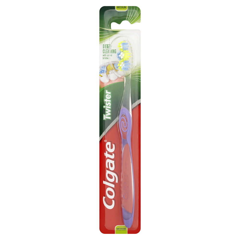 Colgate Twister Fresh Medium Toothbrush Image 1
