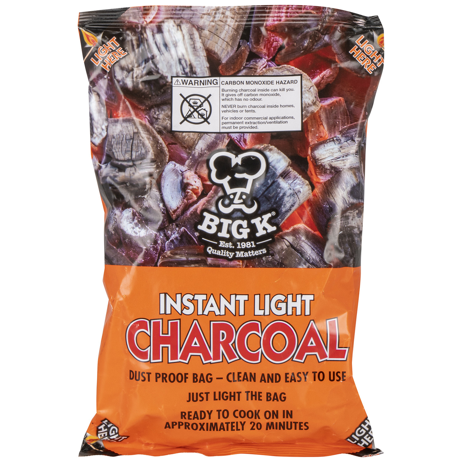 Instant Light Charcoal Bags - 1 Image