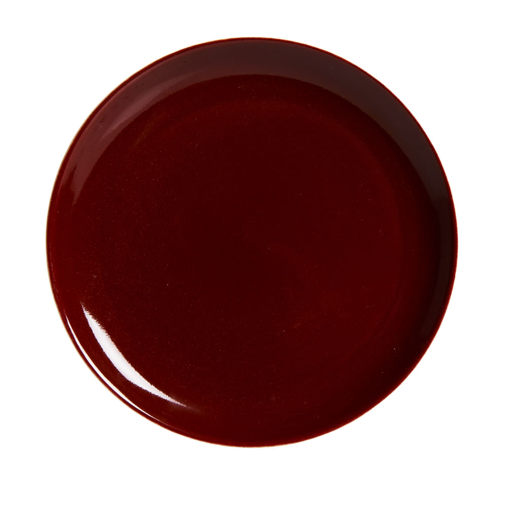 Wilko Red Reactive Glazed Side Plate Image 1