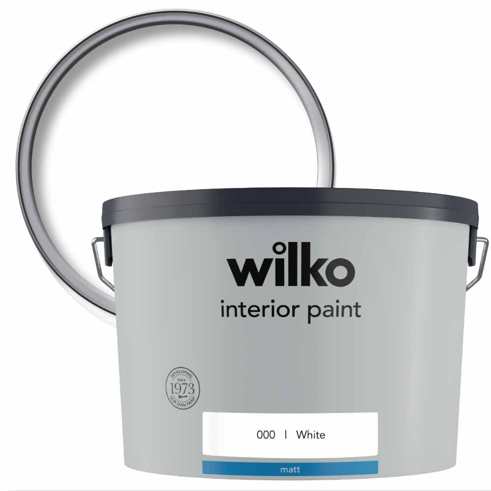 Wilko Interior White Matt Emulsion Paint 10L Image 1