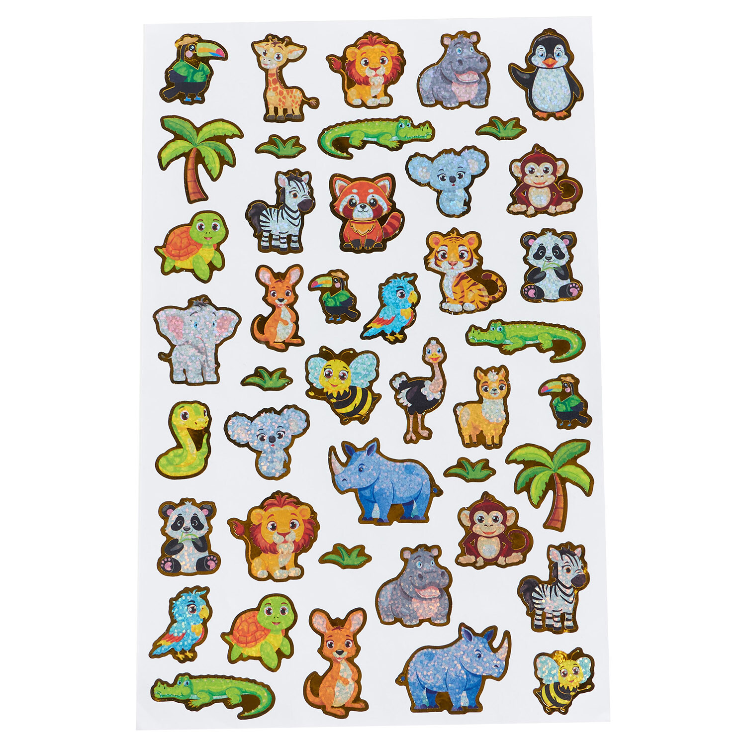 Animal Outline Stickers Multicolour Image 3