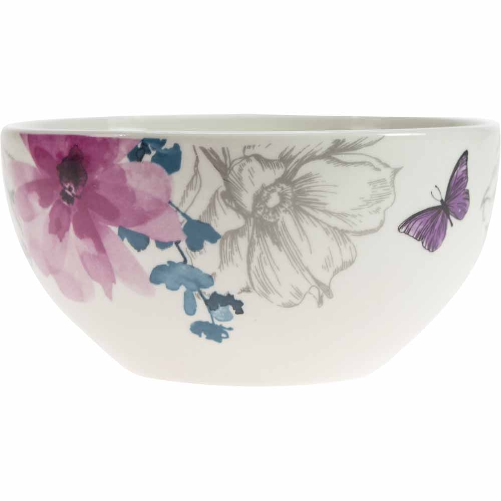 Wilko Sketched Floral Bowl Image 2